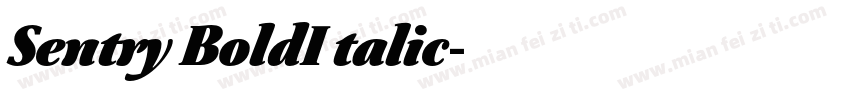 Sentry BoldI talic字体转换